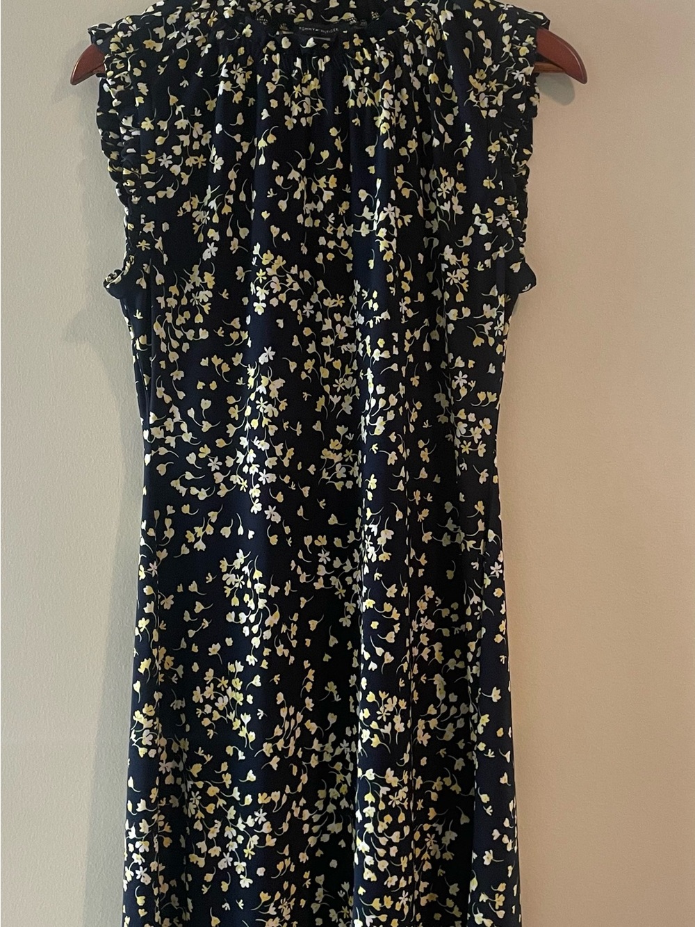 Tommy Hilfiger Navy Floral Sundress with Yellow Blooms